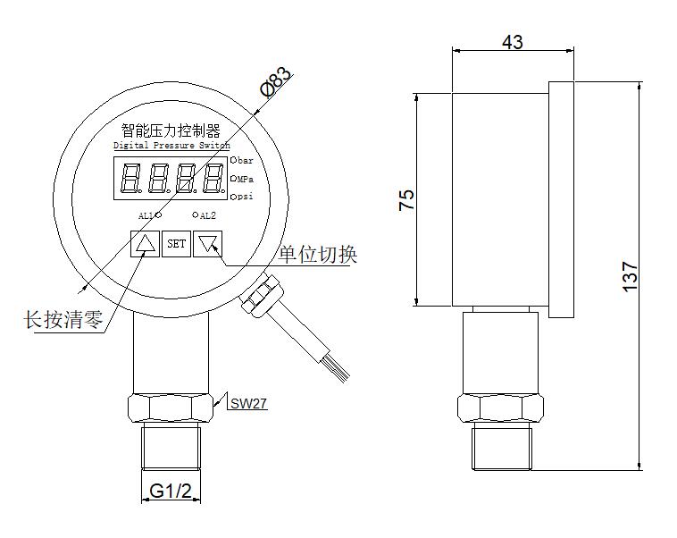径向污好色先生视频控制器尺寸图